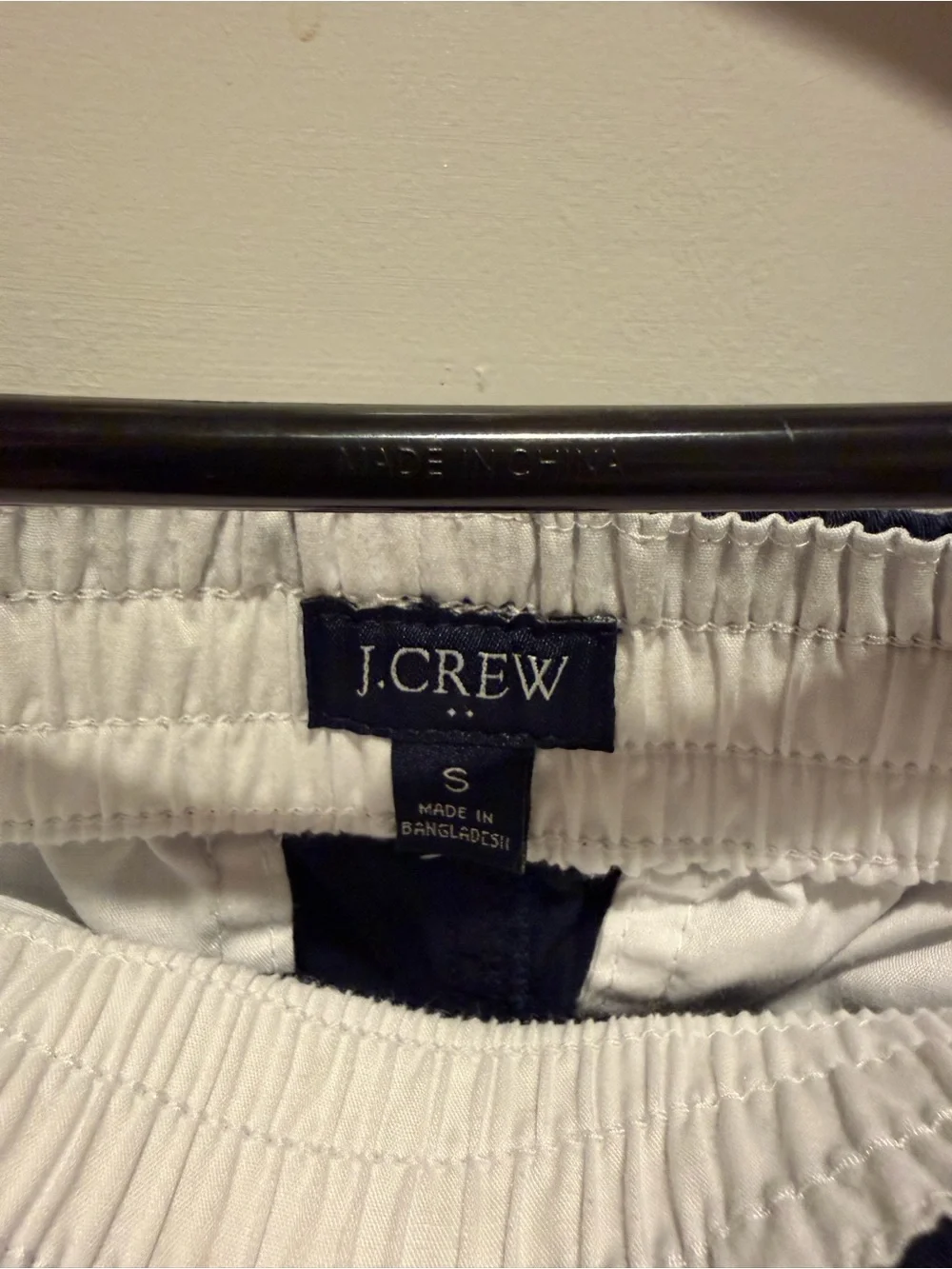 J Crew Men’s Dock Shorts Drawstring Size S Navy